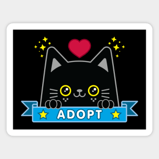 Adopt A Black Cat Magnet